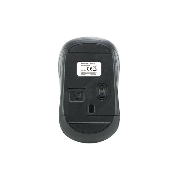 Equip Optische Mini Maus kabellos - Beidhändig - Optisch - RF Wireless - 1600 DPI - Grau