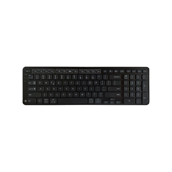 Contour Design Balance Keyboard BK - Drahtlose Tastatur-US Version - Volle Größe (100%) - RF kabellos + USB - QWERTY - Schwarz
