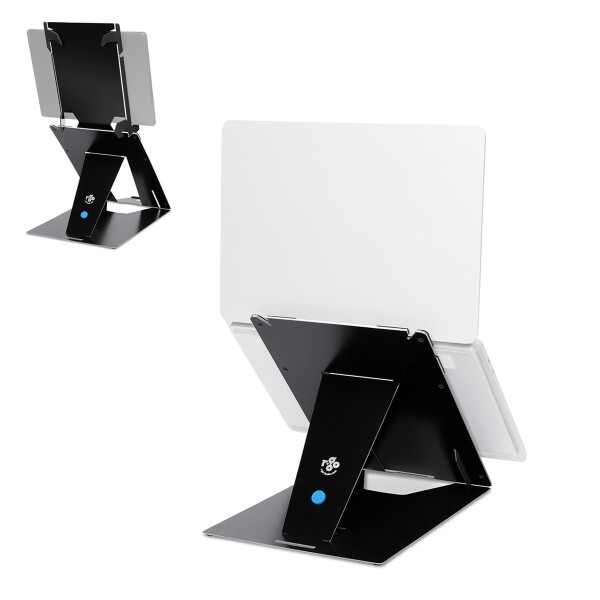 R-Go Riser R-Go Duo - Tabletständer und Laptopständer - verstellbar - schwarz - Schwarz - Aluminium - 25,4 cm (10 Zoll) - 55,9 cm (22 Zoll) - 5 kg - 221 mm