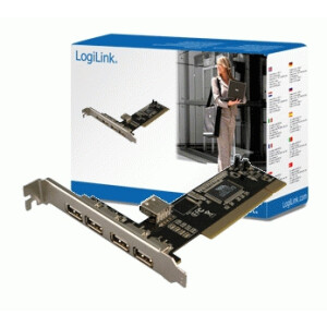 LogiLink 4+1-port USB 2.0 PCI Card - PCI - USB 2.0 - ROHS...