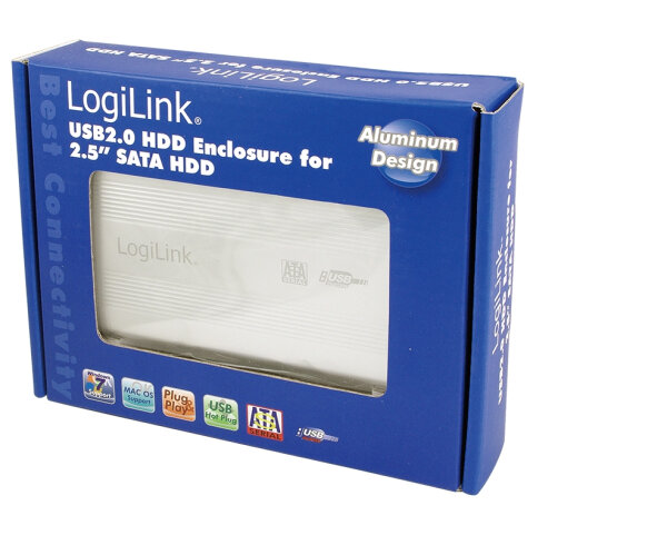 LogiLink UA0041A - 2.5 Zoll - SATA - Hot-Swap - Silber