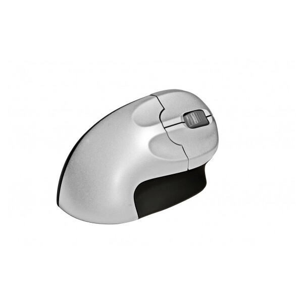 Bakker Grip Mouse Wireless - Optisch - RF Wireless - 1600 DPI - Schwarz - Silber