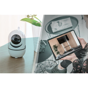 DIGITUS Smarte Full HD PT-Innenkamera mit Auto-Tracking, WLAN + Sprachsteuerung