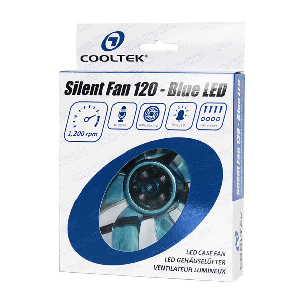 Ultron Silent Fan 120 Blue LED - Gehäuselüfter - 120 mm