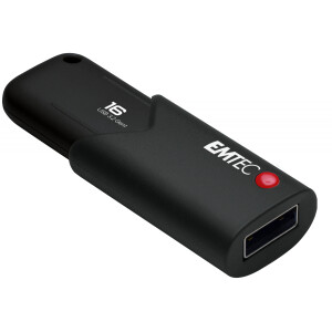 EMTEC B120 Click Secure - 16 GB - USB Typ-A - 3.2 Gen 2 (3.1 Gen 2) - Dia - Schwarz
