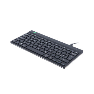 R-Go Compact Break R-Go Tastatur - QWERTY (ND) - schwarz - kabelgebunden - Mini - Kabelgebunden - USB - QWERTY - Schwarz