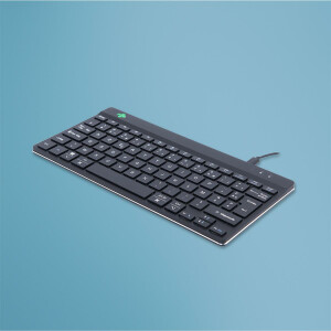 R-Go Compact Break R-Go Tastatur - AZERTY (FR) - schwarz - kabelgebunden - Mini - Kabelgebunden - USB - AZERTY - Schwarz