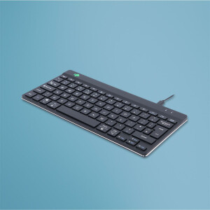R-Go Compact Break R-Go Tastatur - QWERTY (UK) - schwarz - kabelgebunden - Mini - Kabelgebunden - USB - QWERTY - Schwarz