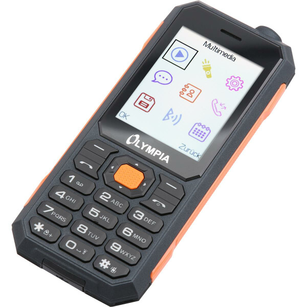 Olympia Active Outdoor - Balken - Dual-SIM - 6,1 cm (2.4 Zoll) - Bluetooth - 1800 mAh - Schwarz - Orange