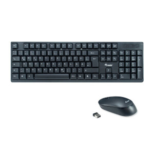 Equip Wireless Tastatur+ Maus Layout deutsch schwarz -...
