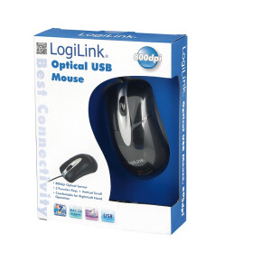 LogiLink Mouse optical USB - Optisch - USB Typ-A - 800...