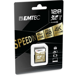 EMTEC ECMSD128GXC10SP - 128 GB - SDXC - Klasse 10 - 95 MB/s - 90 MB/s - Schwarz