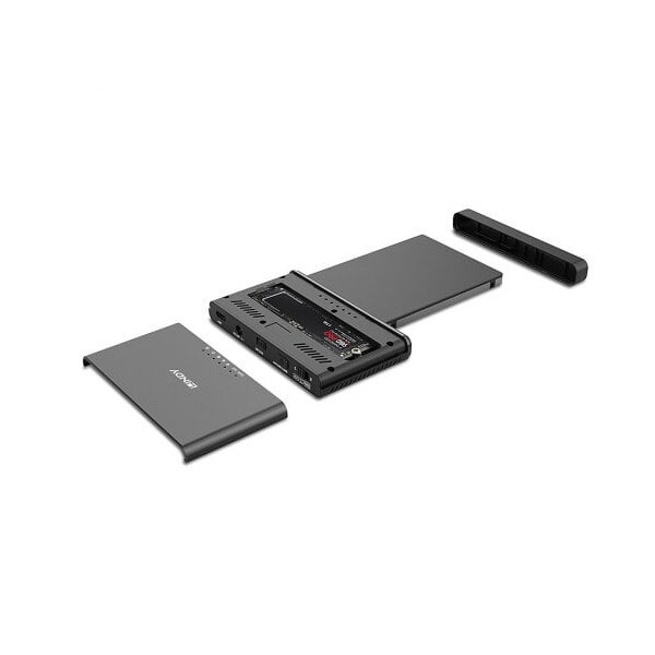 Lindy 43359 - SSD - Serial ATA III - M.2 - USB 3.2 Gen 2 (3.1 Gen 2) Type-C - Schwarz - Aluminium - Kunststoff