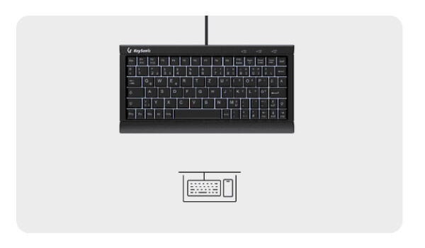 MaxPoint KSK-3011ELC Super-Mini Tastatur DE-Layout integrierter Numernblock