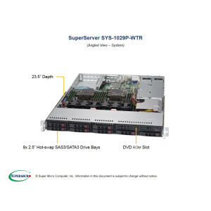 Supermicro SuperServer 1029P-WTR - Intel® C621 - LGA...