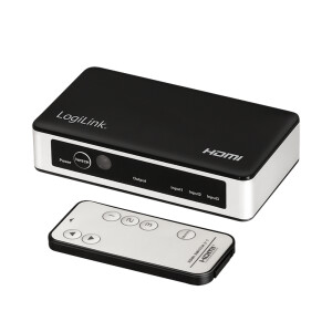 LogiLink HD0044 - HDMI - ABS - Aluminium - Schwarz - Wei&szlig; - 60 Hz - 480i - 480p - 576i - 576p - 720p - 1080i - 1080p - 2160p - 6 Gbit/s
