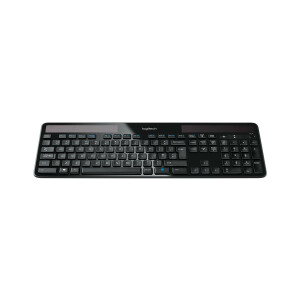 Logitech Wireless Solar Keyboard K750 - Volle Gr&ouml;&szlig;e (100%) - Kabellos - RF Wireless - QWERTY - Schwarz