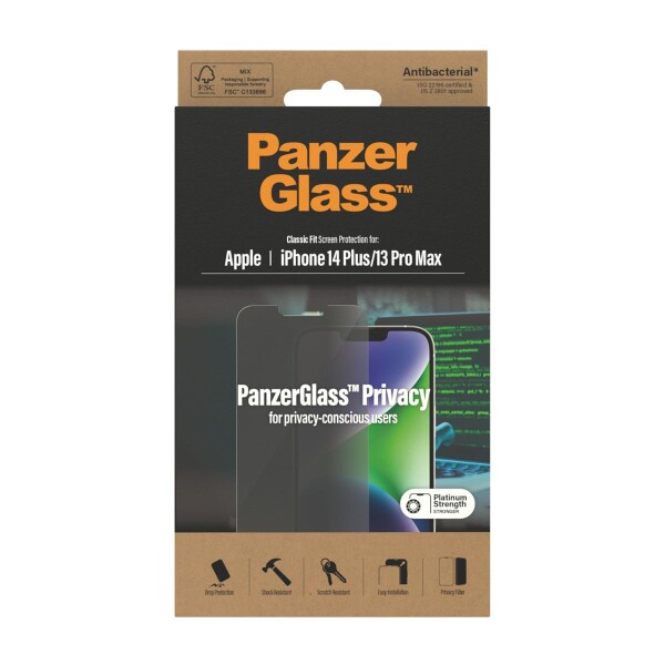 PanzerGlass Screen Prot. Privacy Classic Fit iP 6.7 Inch 2022