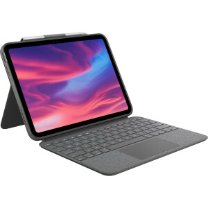 Logitech Combo Touch - QWERTZ - Deutsch - iPad (10th gen) Model: A2696 - A2757 - A2777 - Grau - Oxford Grey - Kratzresistent - Spill-resistant