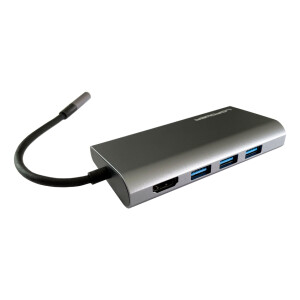 LC-Power LC-HUB-C-MULTI-5 - USB 3.2 Gen 1 (3.1 Gen 1) Type-C - HDMI - RJ-45 - USB 3.2 Gen 1 (3.1 Gen 1) Type-A - USB 3.2 Gen 1 (3.1 Gen 1) Type-C - MicroSD (TransFlash) - SD - 5000 Mbit/s - 60 Hz - 1920 x 1080 (HD 1080) - 3840 x 2160