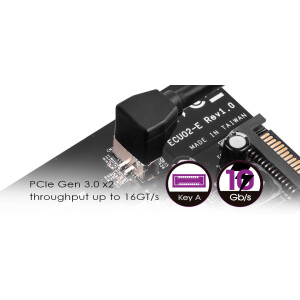 SilverStone ECU02-E - PCIe - USB 3.2 Gen 2 (3.1 Gen 2) -...