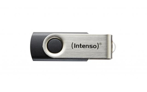 Intenso Basic Line - 64 GB - USB Typ-A - 2.0 - 28 MB/s - Drehring - Schwarz - Silber