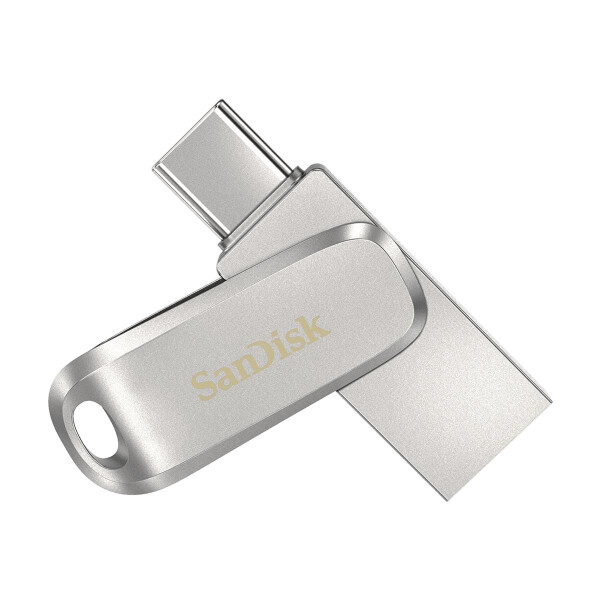 SanDisk Ultra Dual Drive Luxe - 512 GB - USB Type-A / USB Type-C - 3.2 Gen 1 (3.1 Gen 1) - 150 MB/s - Drehring - Edelstahl