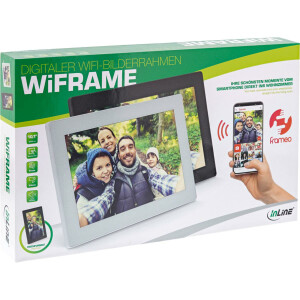 InLine digitaler WIFI-Bilderrahmen WiFRAME - 10,1&quot; - 1280x800 IPS Touch - wei&szlig;