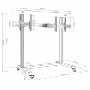 Hagor CPS mobile Stand 2x 55-65&quot;