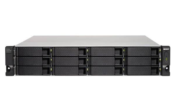 QNAP TL-R1200C-RP - HDD / SSD-Gehäuse - 2.5/3.5 Zoll - Serial ATA III - 6 Gbit/s - Rack-Einbau - Schwarz - Grau