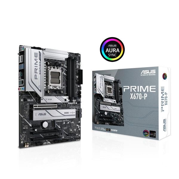 ASUS PRIME X670-P - AMD - Buchse AM5 - Buchse AM5 - DDR5-SDRAM - 128 GB - DIMM