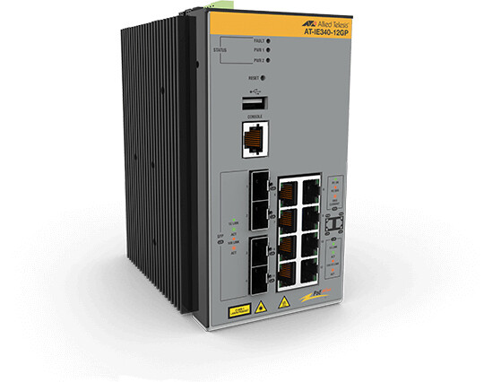 Allied Telesis AT-IE340-12GP-80 - Managed - L3 - Gigabit Ethernet (10/100/1000) - Vollduplex - Power over Ethernet (PoE) - Wandmontage