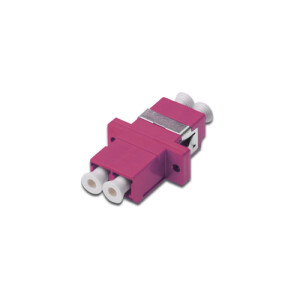 DIGITUS LC / LC Duplex Coupler, OM4,  Farbe pink