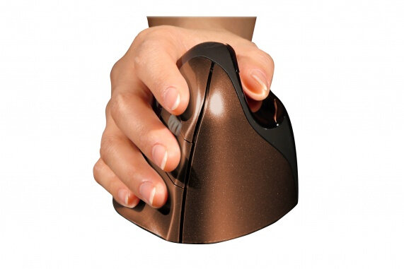 Bakker Evoluent4 Mouse Small Wireless (Right Hand) - rechts - RF Wireless - 2600 DPI - Braun