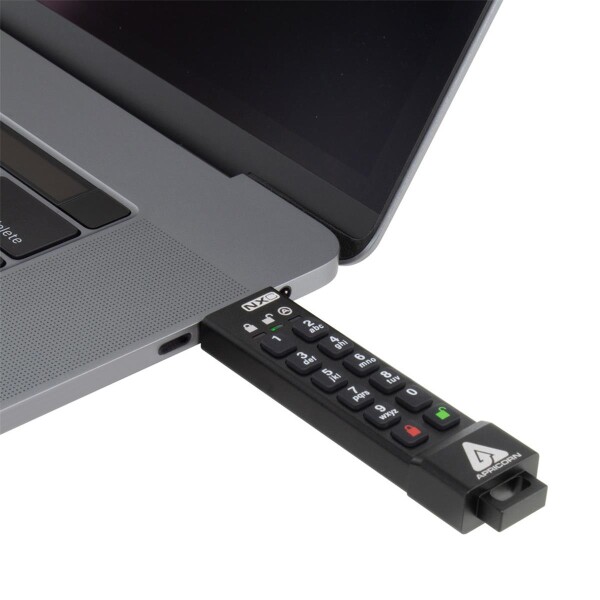 Apricorn Aegis Secure Key 3NXC - 4 GB - USB Typ-A - 3.2 Gen 1 (3.1 Gen 1) - Kappe - 22 g - Schwarz