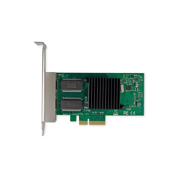 DIGITUS 4 Port Gigabit Ethernet Netzwerkkarte, RJ45, PCI Express,  Intel I350