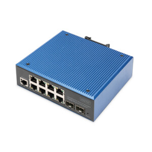 DIGITUS Industrial 8+2-Port L2 managed Gigabit Ethernet...