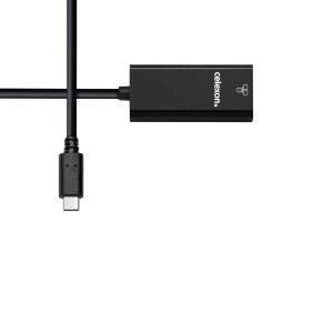 celexon USB-C auf Ethernet M/F Adapter, schwarz