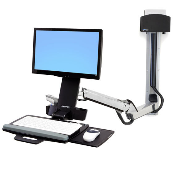 Ergotron StyleView Sit-Stand Combo System - 13,2 kg - 61 cm (24 Zoll) - 75 x 75 mm - 100 x 100 mm - Aluminium
