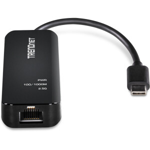 TRENDnet TUC-ET2G - Kabelgebunden - USB Typ-C - Ethernet - 2500 Mbit/s - Schwarz