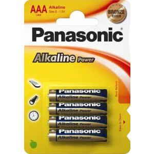 Panasonic LR03APB - Einwegbatterie - AAA - Alkali - 1,5 V - 4 St&uuml;ck(e) - Blau - Gold