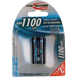 Ansmann 1x2 NiMH 1100 mAh Micro / AAA / HR03 - AAA -...