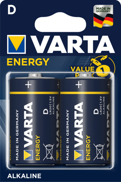 Varta ENERGY D - Einwegbatterie - D - Alkali - 1,5 V - 2 Stück(e) - Blau