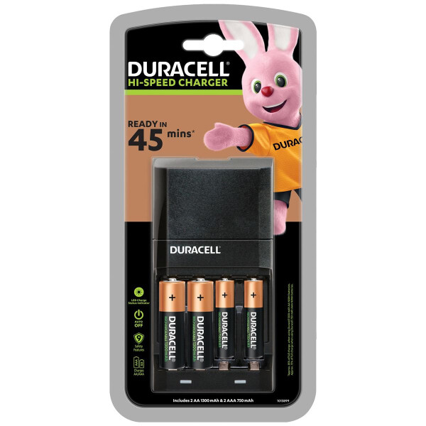 Duracell Ladegerät CEF27 inkl. 2x AA 1300mAh AAA 750mAh - Batterie - Micro (AAA)