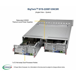 Supermicro Server BAB SYS-220BT-DNC8R - Server-Barebone - Intel Sockel 4189 (Xeon Scalable)