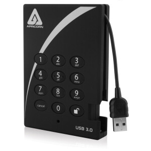 Apricorn Aegis Padlock USB 3.0 500GB - 500 GB - 3.2 Gen 1 (3.1 Gen 1) - 5400 RPM - Schwarz