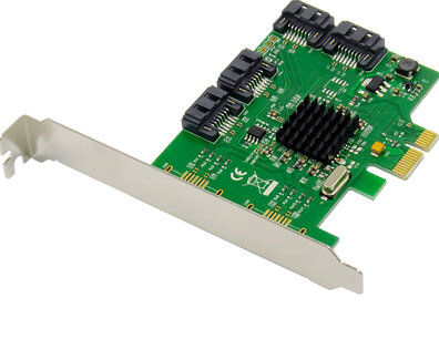 Dawicontrol PCI Card PCI-e DC-614e RAID 4Kanal SATA6G Retail - SATA - Serial ATA II - Serial ATA III - PCI Express - 6 Gbit/s