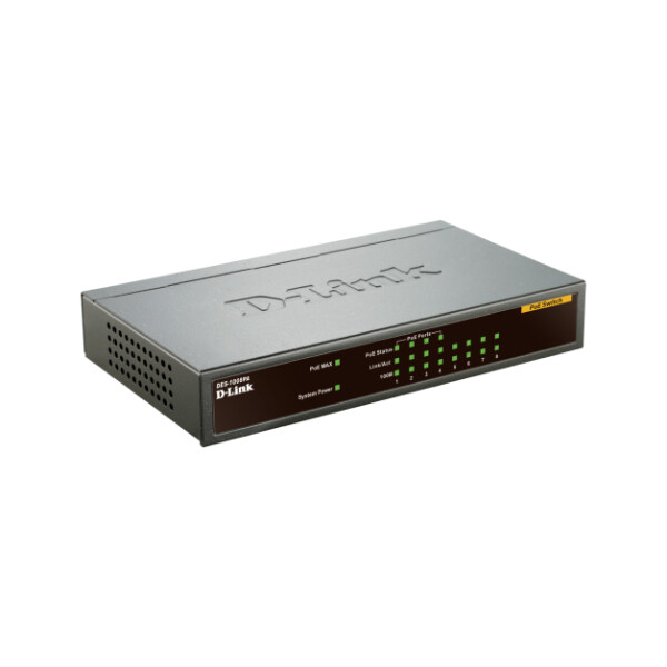 D-Link DES-1008PA - Unmanaged - Fast Ethernet (10/100) - Power over Ethernet (PoE)
