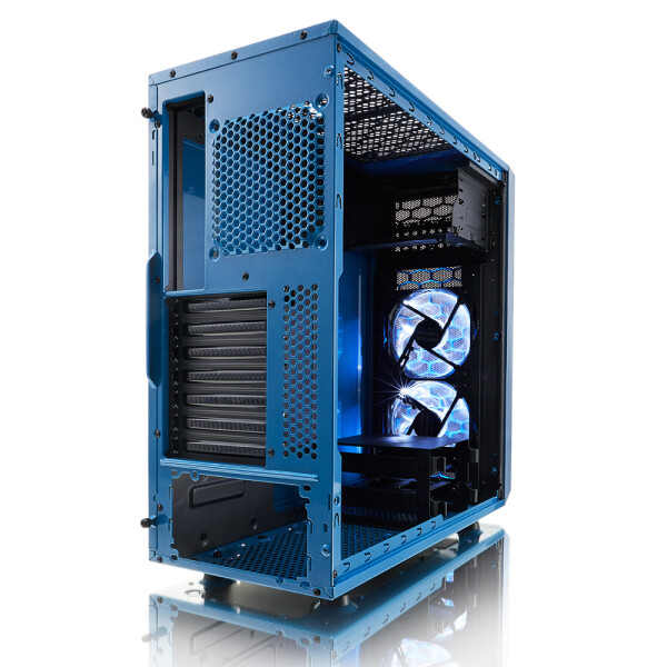 Fractal Design Focus G - Midi Tower - PC - Schwarz - Blau - ATX - ITX - micro ATX - Weiß - Taschenlüfter - Vorderseite