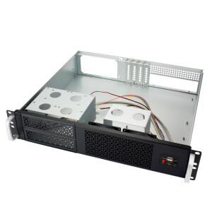 FANTEC SG-220 - Rack - Server - Aluminium,SGCC - Schwarz - Micro ATX - 2U